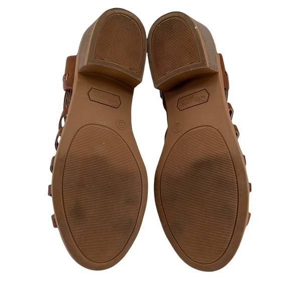 Cupcake Couture Brown Hellan Gladiator Block Heel Sandals Size 3 Girl's - Picture 9 of 9